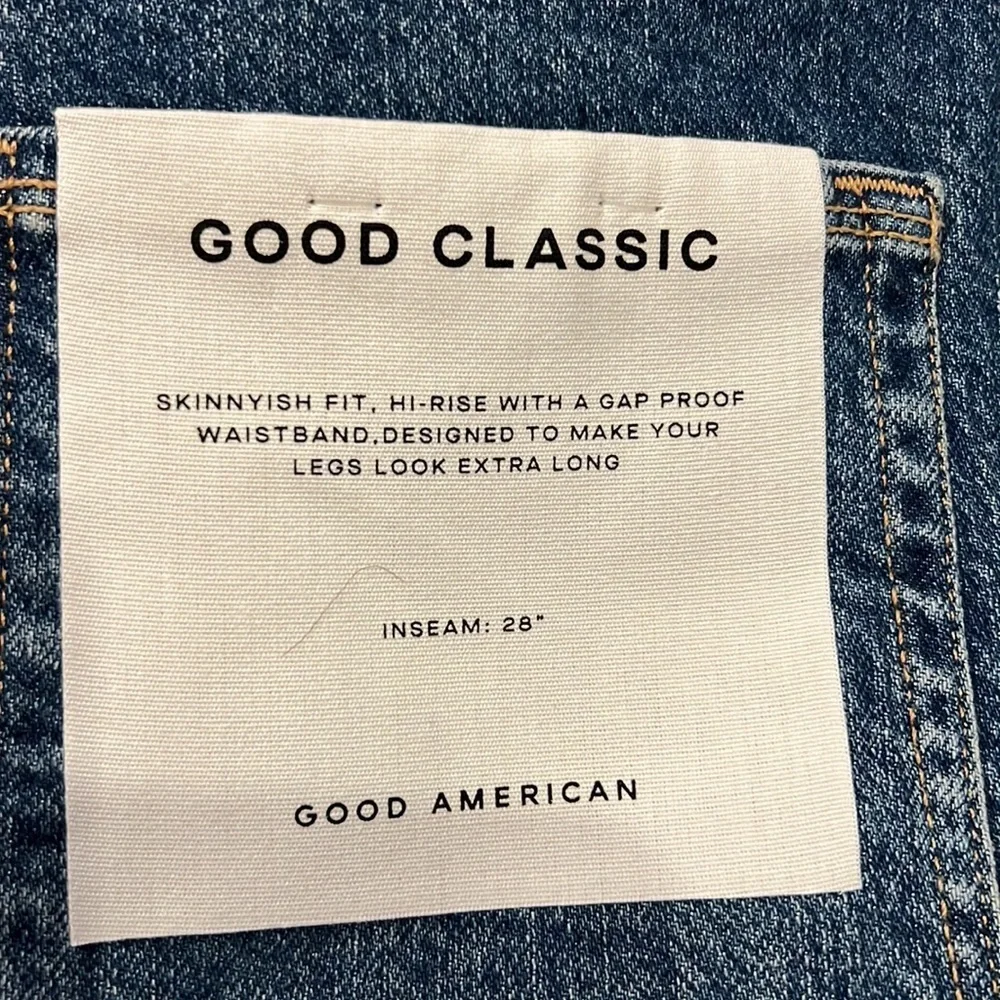 Good American Good Classic Slim Straight Jeans Size 8/29 NWT - Picture 10 of 16